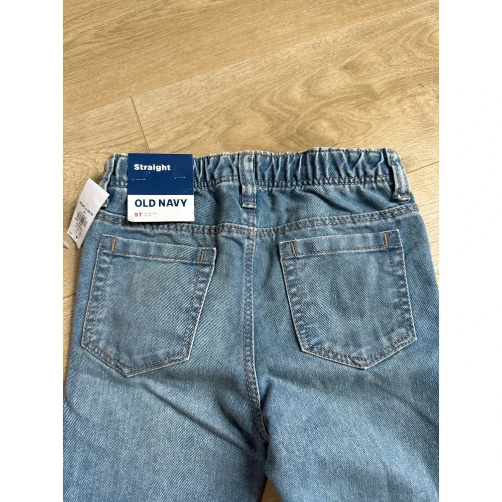 NWT Kids Girls Old Navy straight Jeans stretch waistband size 5T